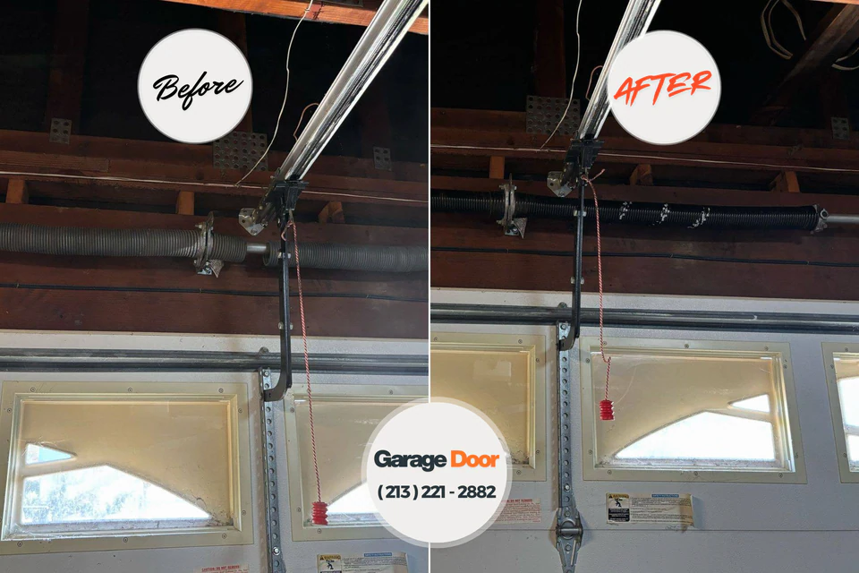 Before and after: garage door repair Ocean Gate, NJ
